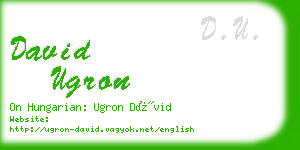 david ugron business card